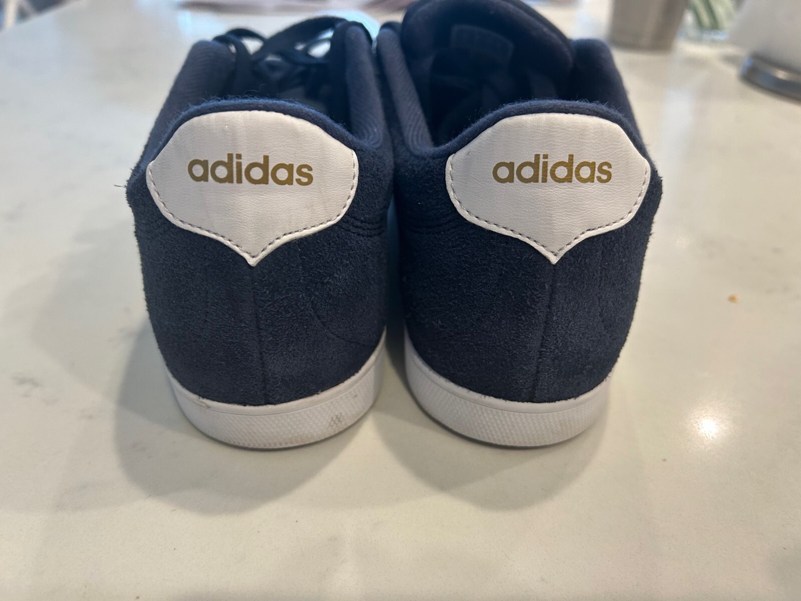 Adidas Neo Courtset Womens Tennis Shoes Sneakers Blue Suede Size 11 -44 Euro