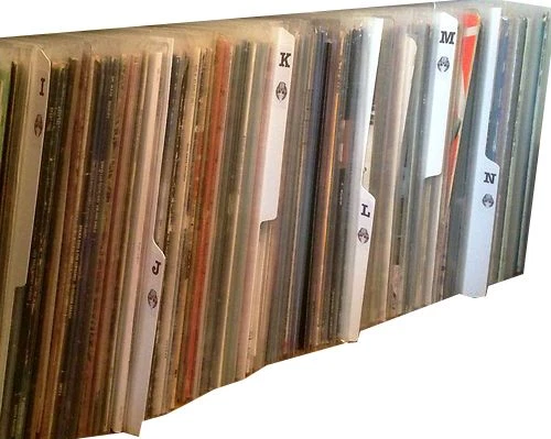 10 x White Plastic 12" inch Vinyl LP Album Record Collection Tabbed Dividers