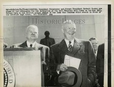 1959 Press Photo President Dwight D. Eisenhower & Herbert Hoover, Washington