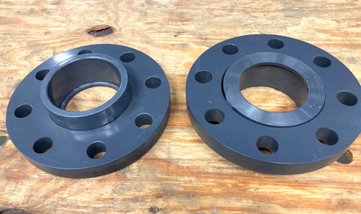 Qty 2 - 3  Schedule 80 PVC Socket x Flng 8-1/4   OD 2 Piece Vanstone Style - New