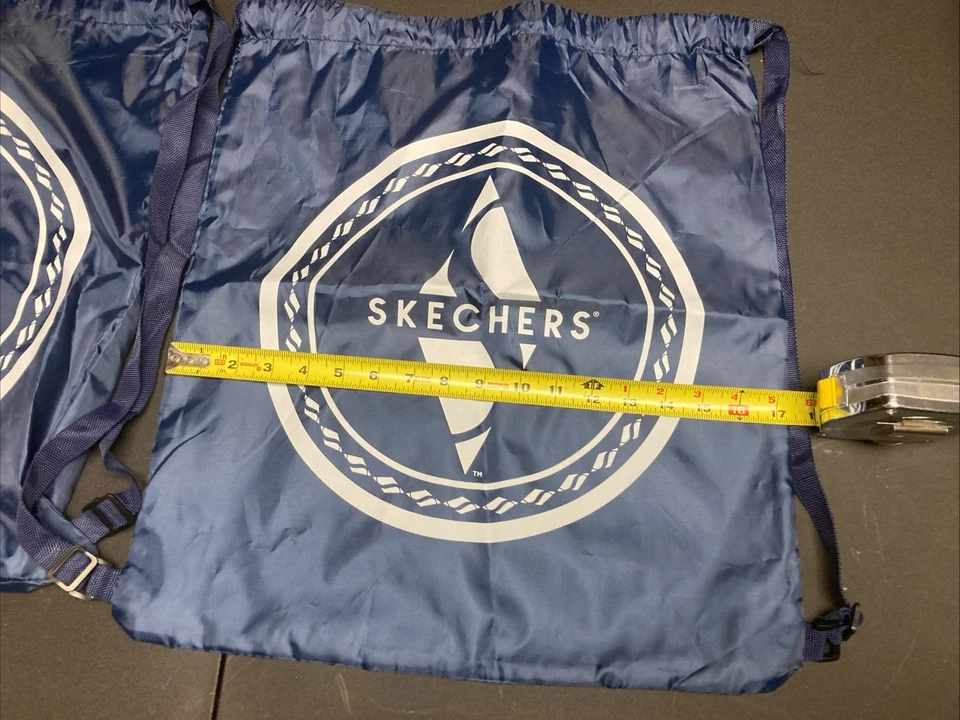 2 bolsas antipolvo Skechers azules con cordón zapatos de mano cartera almacenamiento mochila correas Foto 2 de 4