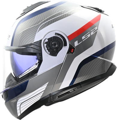 LS2 Strobe II Monza Weiß Blau Klapphelm Modular FF908 Motorrad Helm Tourenhelm