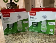 Playtex Baby Nurser with Drop-Ins Liners Baby Bottles, 4 Oz - 6 Bottles in total