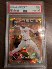 2024 Topps Saphire Lyon Richardson GOLD /50 PSA 9 #517 (RC) Cincinnati Reds