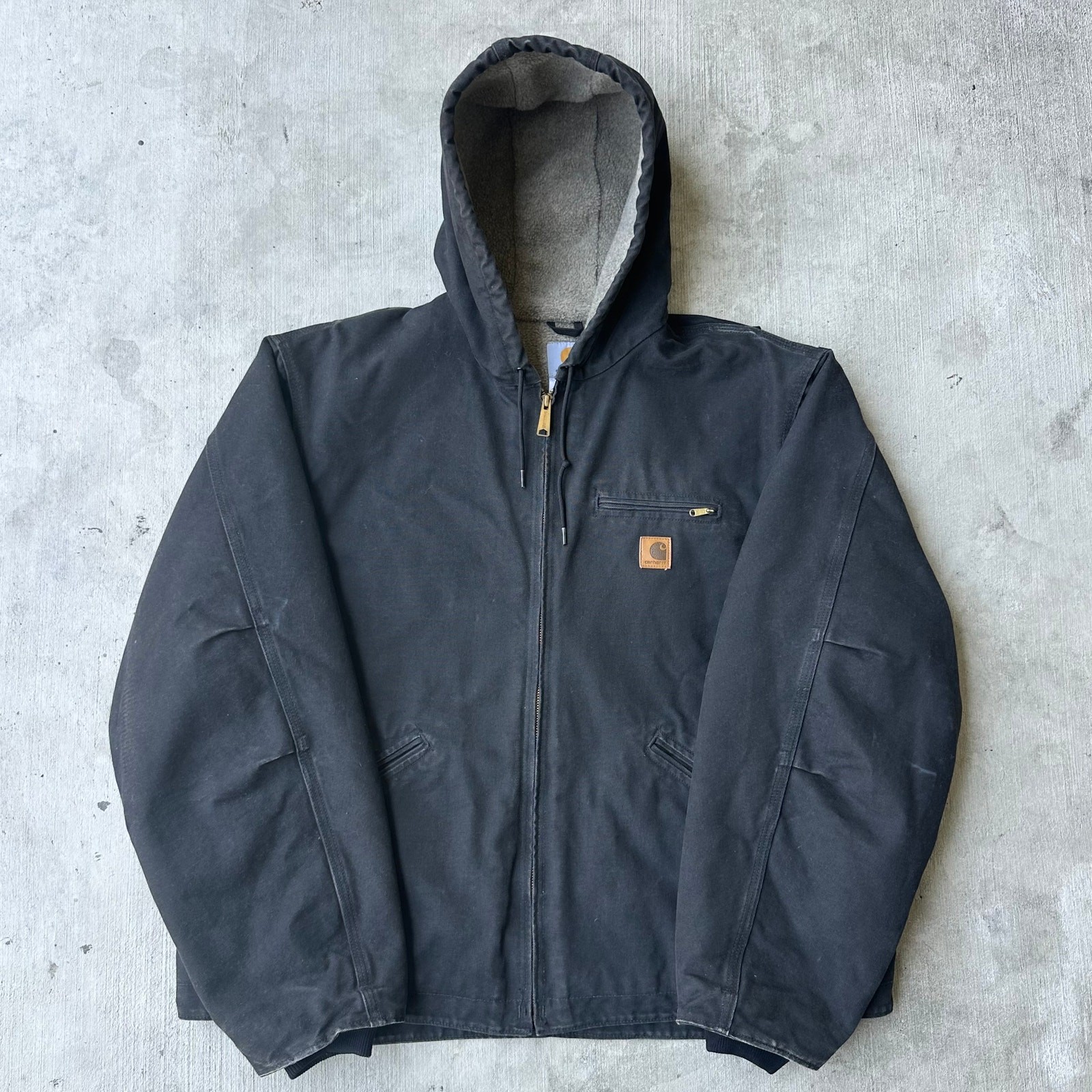 Vintage Y2K Black Carhartt Sierra Work Jacket Retro Style