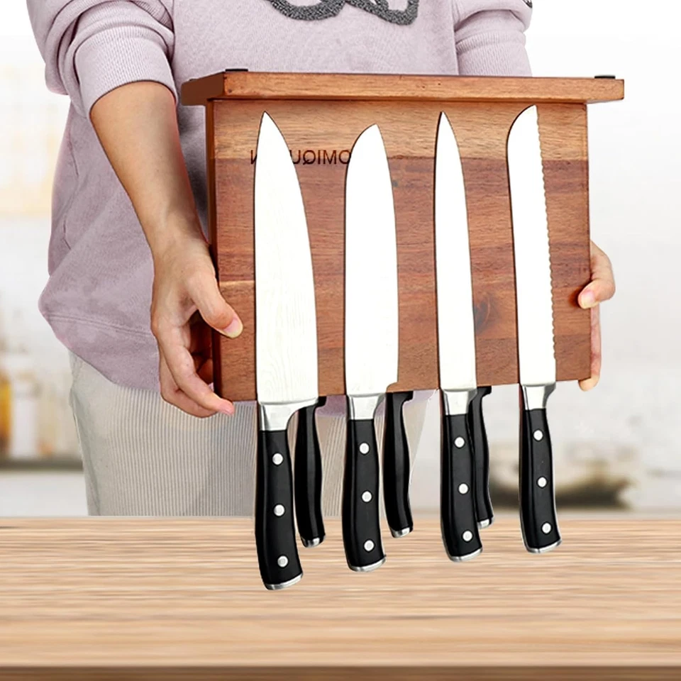 Magnetic Knife Block, Double Sided Magnetic Knife Holder Rack with Strong Enhanc - Image 4 of 4