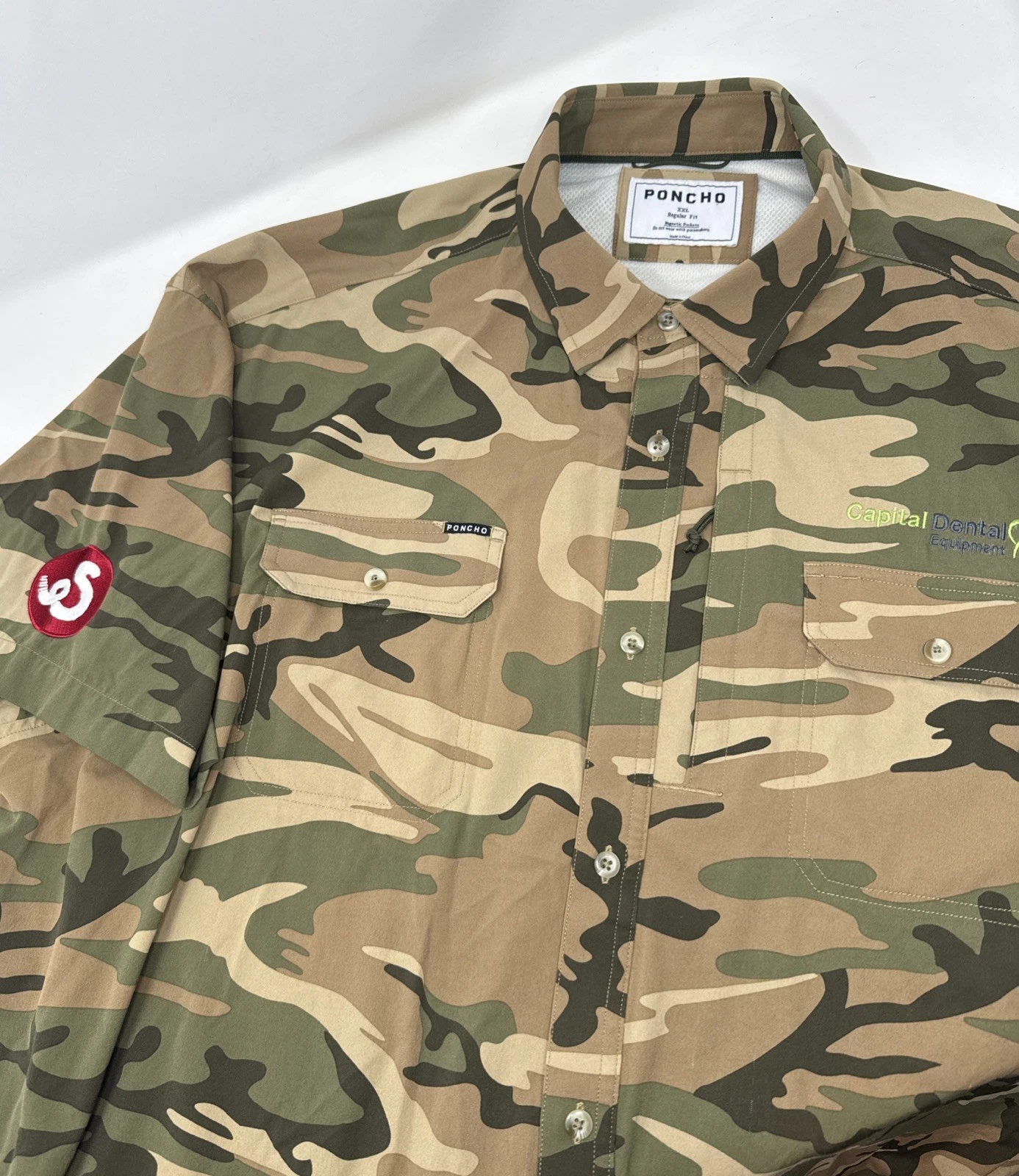 Poncho Magnetic Button Pockets Shirt Mens XXL Camo Performance Vented Fishing
Opens in a new window