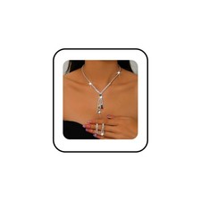 Prom Wedding Jewelry Set for Women Sparkling Rhinestone Earrings Necklace Set...