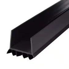 36 in VINYL U-Shaped Door Bottom WEATHER SEAL Sweep Black NEW