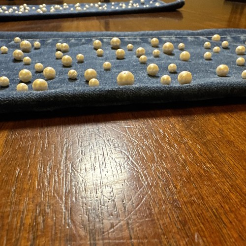 Massey’s Women’s Jeans 6 Blue Denim Pearl Embellished Beaded Fashion Pants - Bild 6 von 7