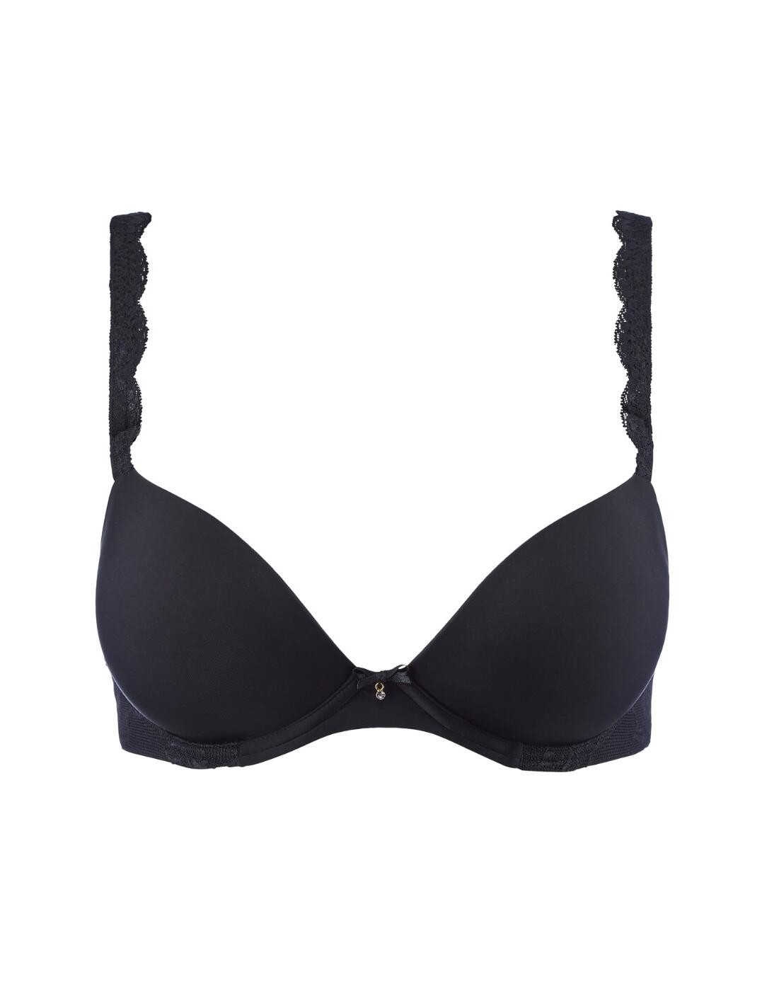 36E Aubade Sweetessence Plunge Bra IKN08 Underwired Moulded Luxury Bras Noir
