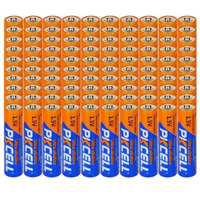 100Pcs Triple A Batteries 1.5V LR03 MN2400 AAA Alkaline Battery