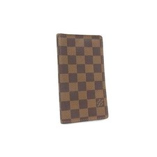 LOUIS VUITTON Damier Agenda Pouch Planner Cover R20703 Brown Leather Unisex