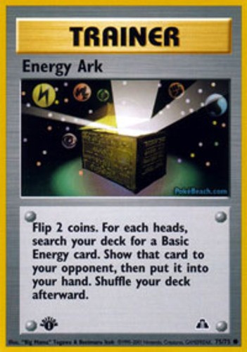 Heavily Played, English Pokemon Regular Energy Ark - 75/75 - Common - 1st Editio