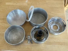 Svea No.123 Brass Stove W/ Sigg Tourist Cook Set Sweden, Tools, Good Condition