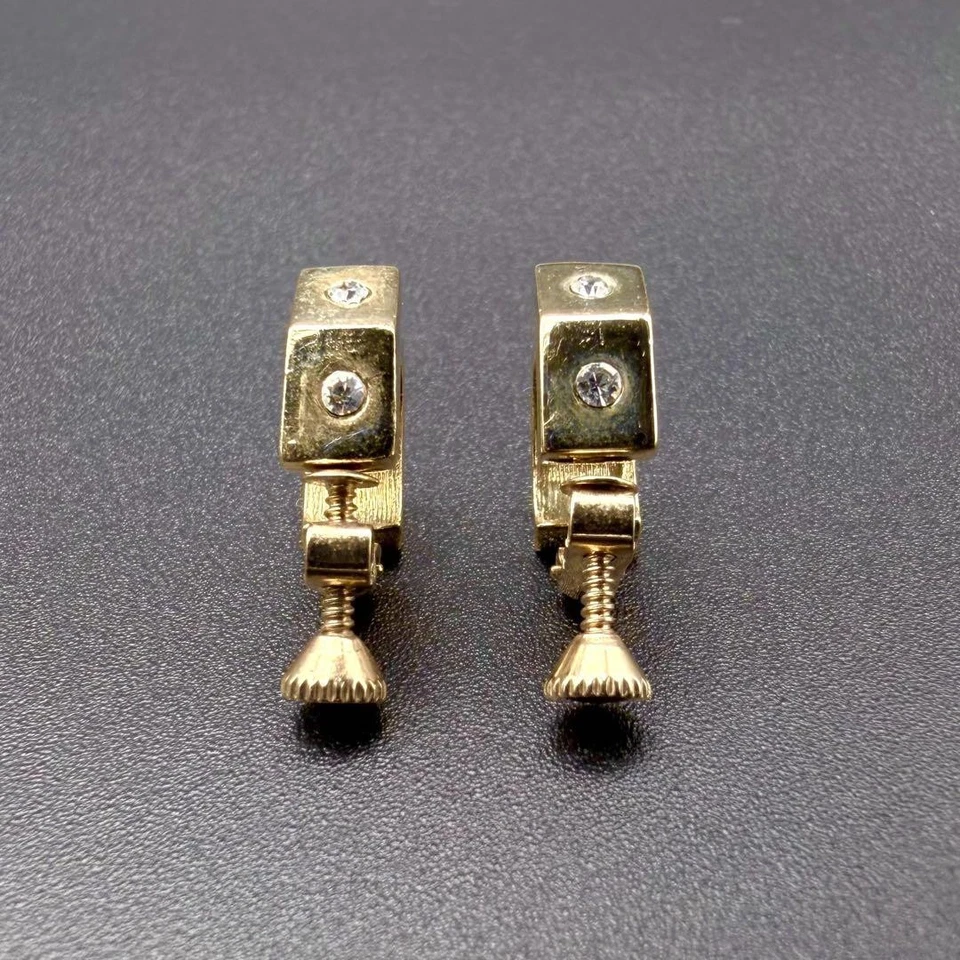 Pendientes GIVENCHY 4G Logo Estrás Tono Dorado Mujer Joyería Auténticos Excelente Foto 4 de 4