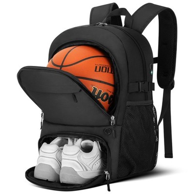 Basketball Backpack - Large Basketball Equipment Bag with Ball Holder & Shoe ...