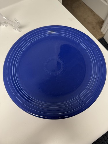 Vintage Original Fiesta Fiestaware 12" Chop Plate, Cobalt Blue (1936-1951) - Picture 5 of 5