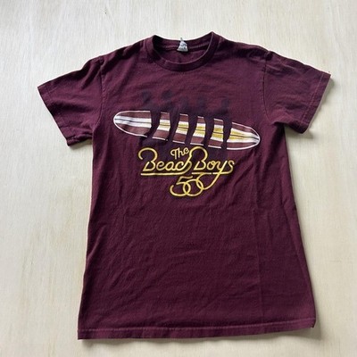 Beach Boys 50 Delta Pro Weight Shirt Mens Red Surf Band Music Tee MAROON PA10118