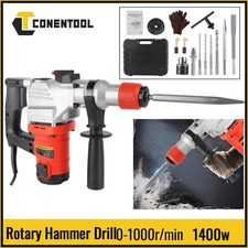 Rotary Hammer Drill Electric 1400w SDS Powerful Heavy Duty 240V w/ Chisels +Case