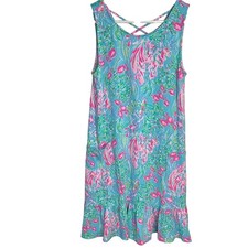 Lilly Pulitzer Floral Sleeveless Kristen Flounce Dress EUC W1151 Sz XS