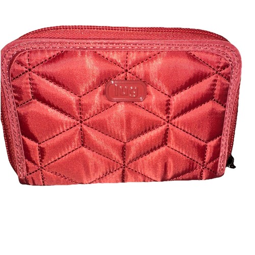Lug Rodeo RFID Zip Around Wallet Quilted Rosewood W/Maples NWOT Rare Color - Picture 2 of 8