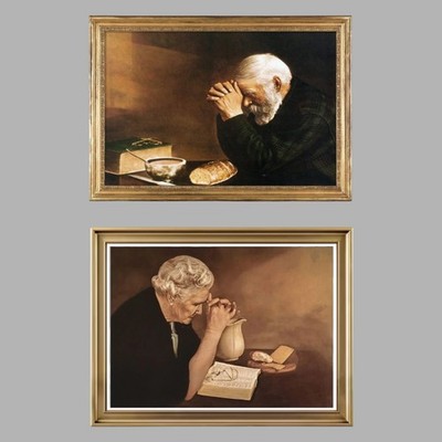 Grace and Gratitude Poster: Praying Over Bread by Eric Enstrom Christian