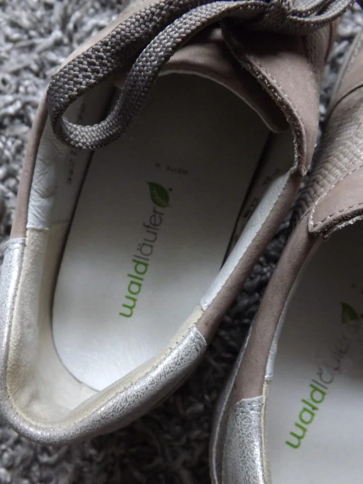 WALDLÄUFER;SNEAKER;ECHTLEDER;BEIGE/SILBER;GR 6,5;EU 39,5;WEITE H;NW;TOLL!!! - Bild 4 von 4