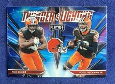 2021Playoff #TL-12 Nick Chubb / Odell Beckham Jr. Thunder & Lightning Prizm