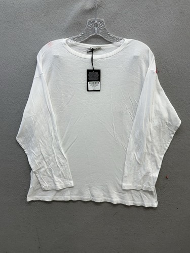 Buck Mason White Costa Deck Tee Long Sleeve Size Small New