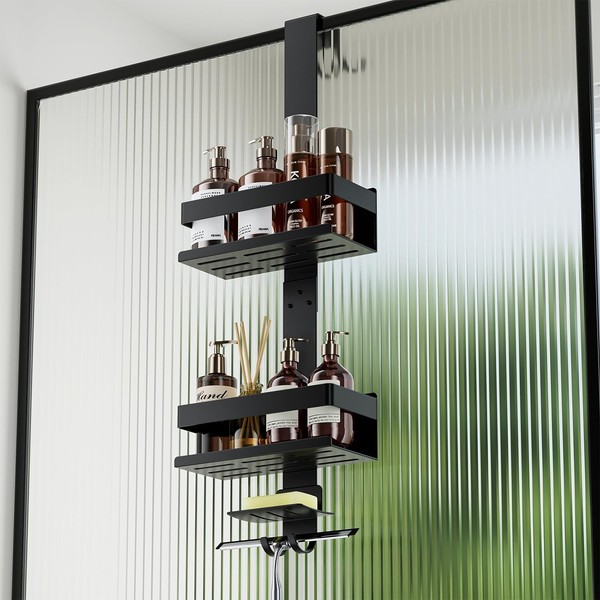 Duschablage Ohne Bohren Badezimmer Organizer HäNgend FüR GlasduschtüRen Dusche-image