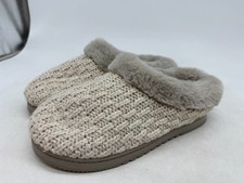 Dearfoams Slip On Women's Gray Memory Foam Comfy Slippers - Large 9-10 