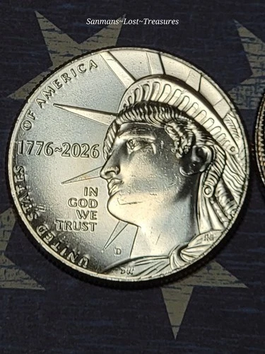 🗽 ENDURING LADY LIBERTY 2026  D SEMIQUINCENTENNIAL HALF DOLLAR - 1 COIN.🔥