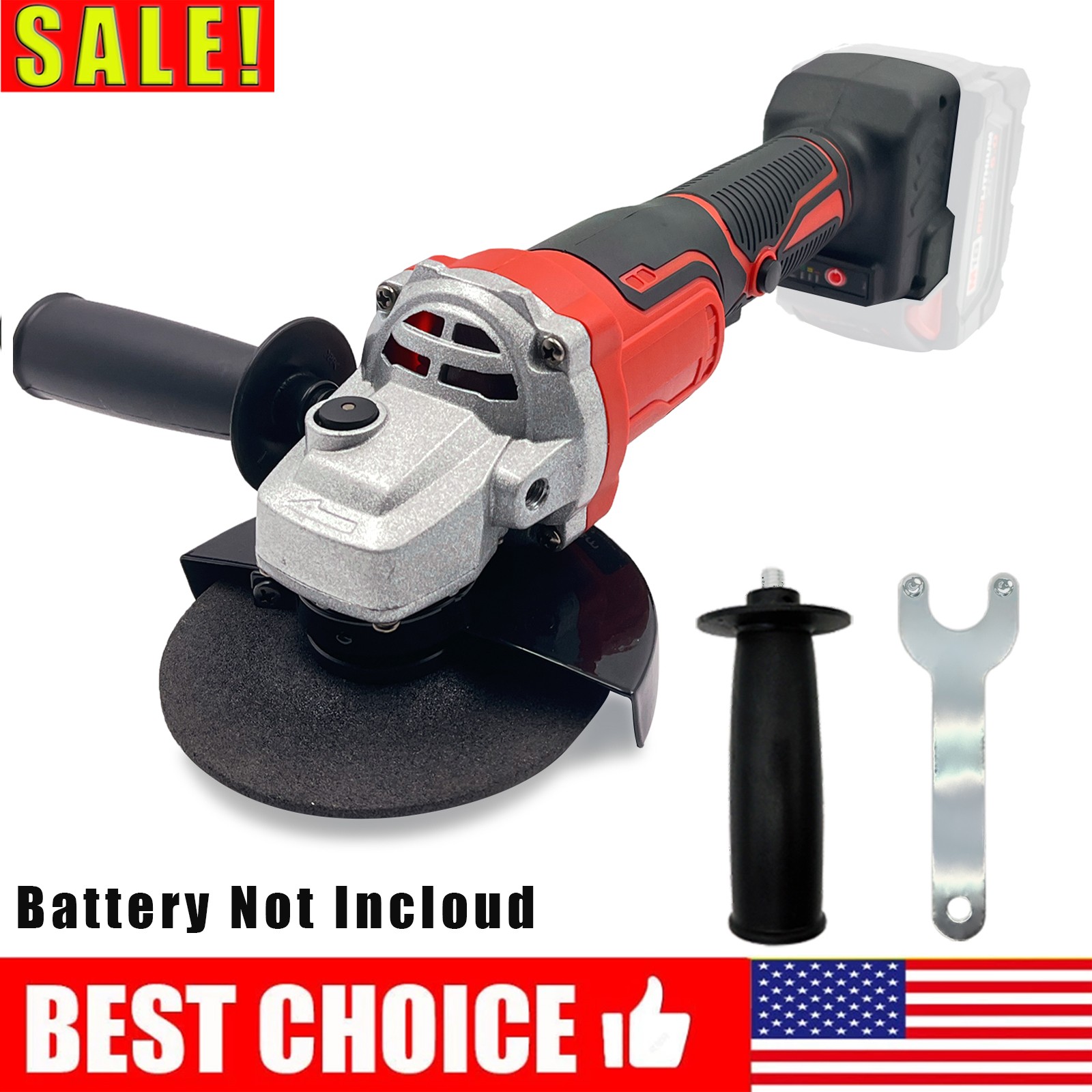 115mm For Milwaukee 18VBattery 3 Speed Cordless Angle Grinder Brushless-Portable