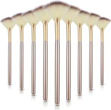 9 Pieces Facial Fan Mask Brushes, Soft Facial Applicator Brushes Tools for Peel 