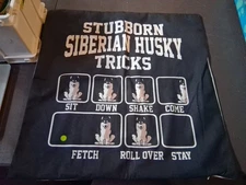 Stubborn Siberian Husky Tricks Throw Pillow Cover - No Returns