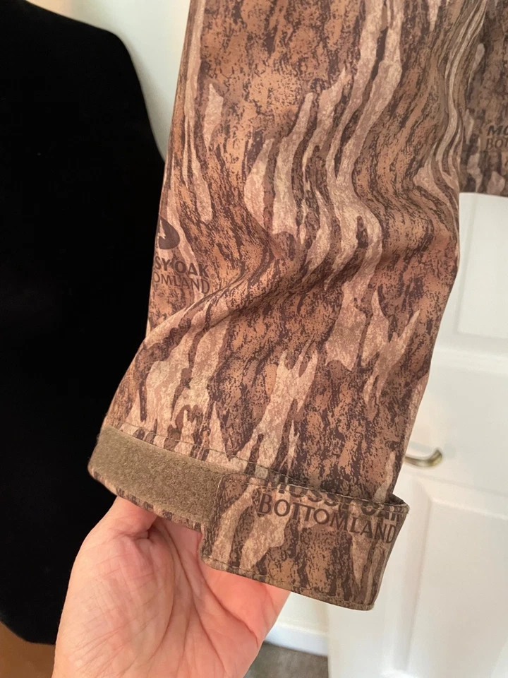 Abrigo camuflado con bandas para hombre L roble musgo fondo caza caparazón suave resistente al agua Foto 2 de 4