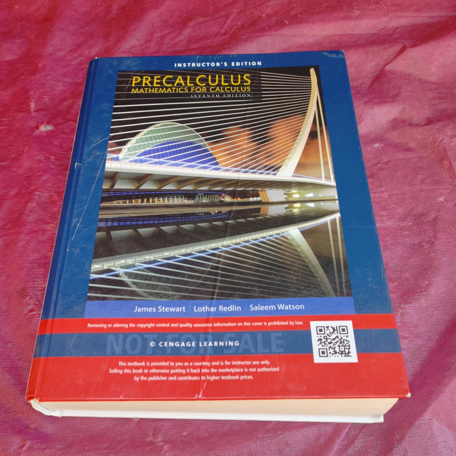Precalculus 7th Edition Instructor's Edition ISBN 9781305115279 HC SOLD AS IS 