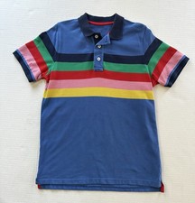 Mini Boden Colorful Striped Pique Polo Size 13-14 EUC B1801
