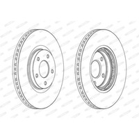 Ferodo 2X Bremsscheibe Vorne Ø320 Mm FüR Nissan Qashqai +2 I J10 JJ10 2.0 Dci