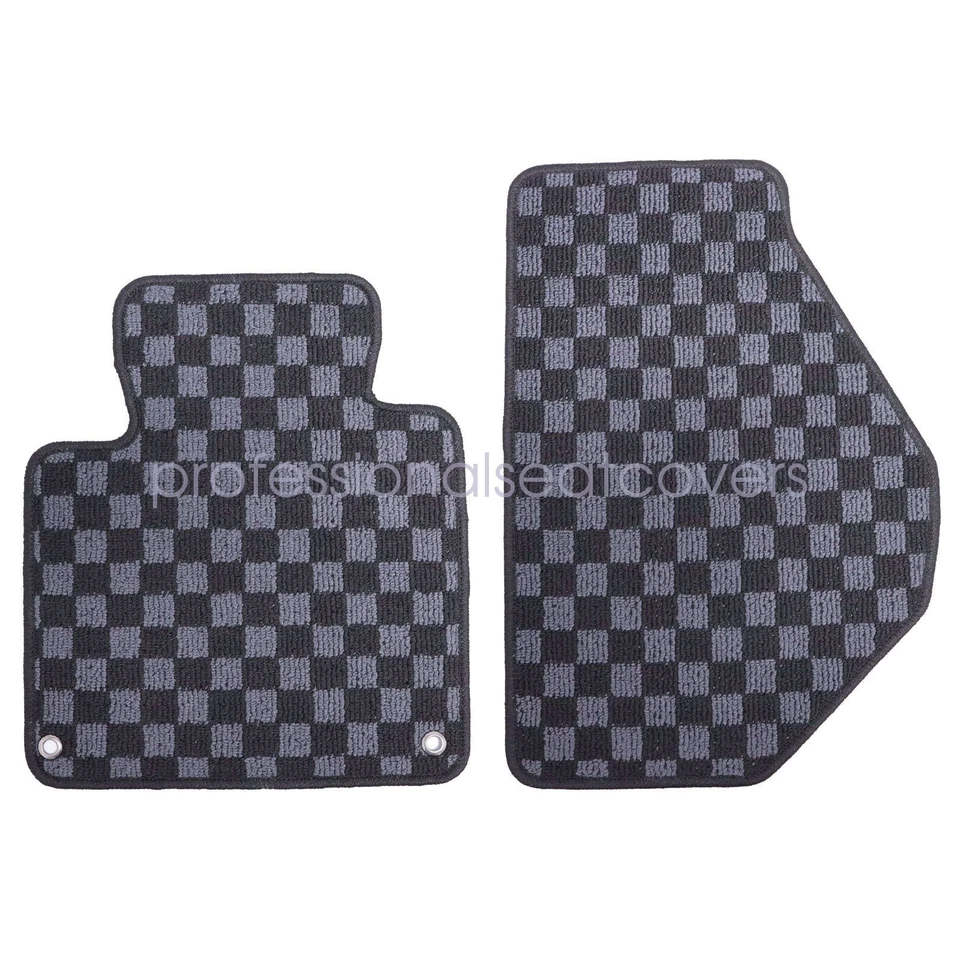 Alfombrillas con bandera delanteras a cuadros para Honda S2000 AP1 AP2 2000-2009 2 piezas Foto 4 de 4