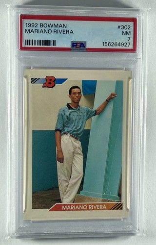 1992 Bowman - Mariano Rivera #302 (RC) PSA 7 (E* on back)