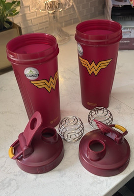 BlenderBottle Wonder Woman 24oz BPA-Free Flip Lock Shaker Bottle w/ Mixing Ball