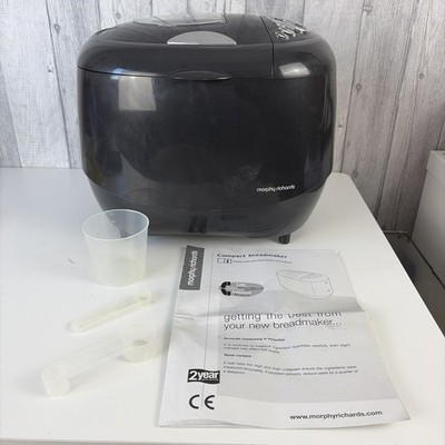 Morphy Richards schwarzer kompakter Brotbackautomat - Modell 48248 - funktioniert