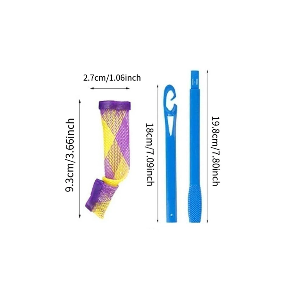 20x Spiral Hair Rollers with 2 Pieces Styling Hooks Spiral Curls Styling Kit - image 3 of 4