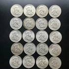 Lot of 20 1951-P 90% Silver Franklin Half Dollars, 20 Tube Silver half dollars.