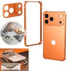 For iPhone 17 Pro Max 16 15 14 Metal Frameless Mag Safe Camera Lens Bumper Frame