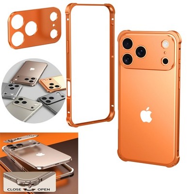 For iPhone 17 Pro Max 16 15 14 Metal Frameless Mag Safe Camera Lens Bumper Frame
