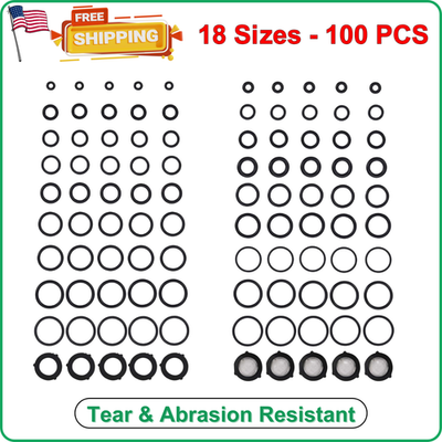 #ad Pressure Washer O Rings Kit for Pump Hose Gun Wand Coupler 18 Sizes 100 Pieces $11.99