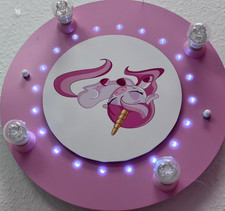 Einhorn Motiv Deckenlampe rosa Holz 4 Lichter...